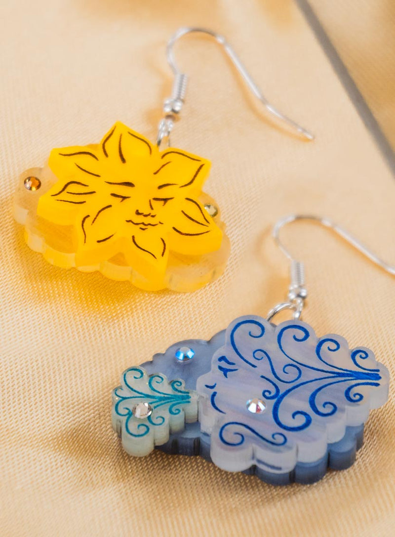 North Wind Earrings Flatlay