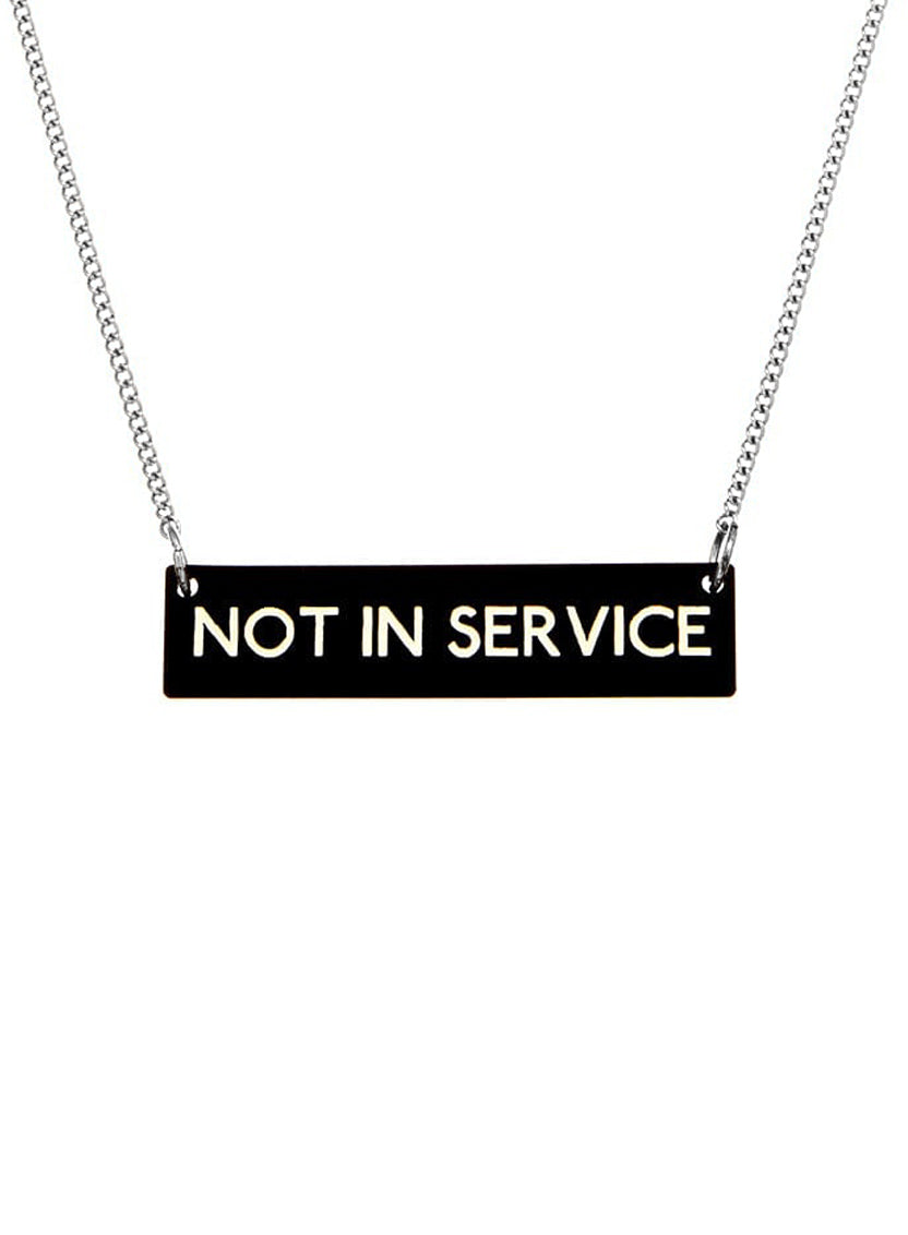 Not in Service Necklace Silver