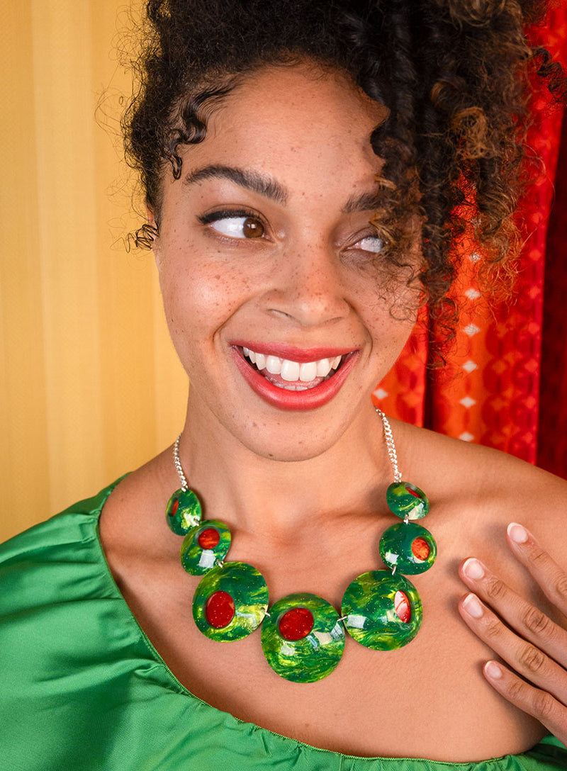 Olive Statement Necklace