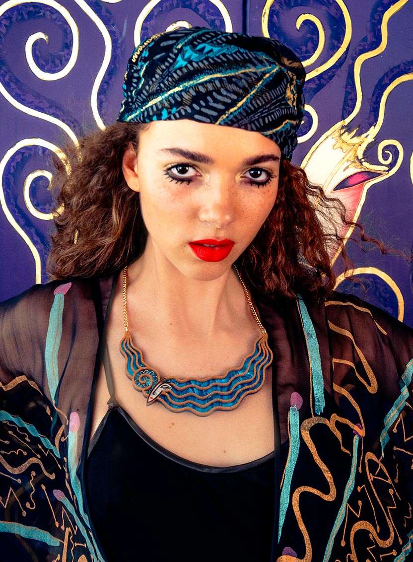 Painted Lady Statement Necklace