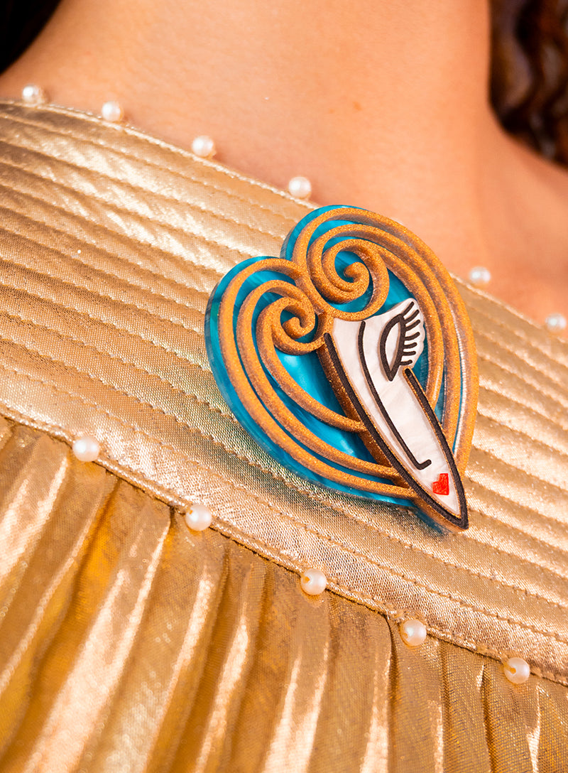 Painted Lady Brooch
