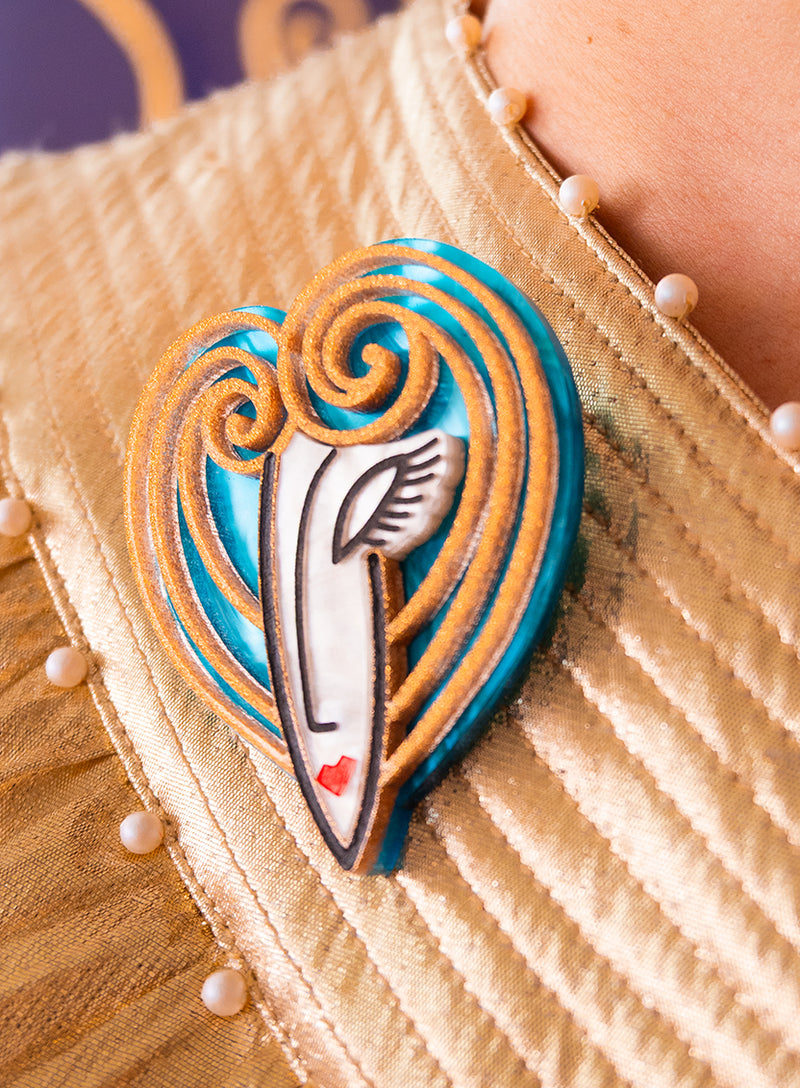 Painted Lady Brooch