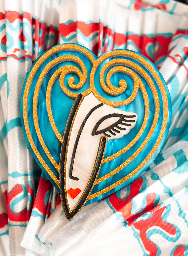Painted Lady Brooch