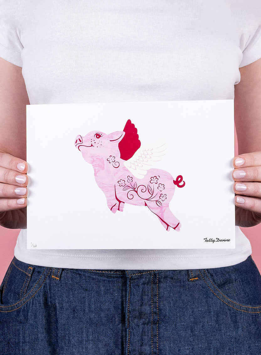Pigs Might Fly Art Print Model