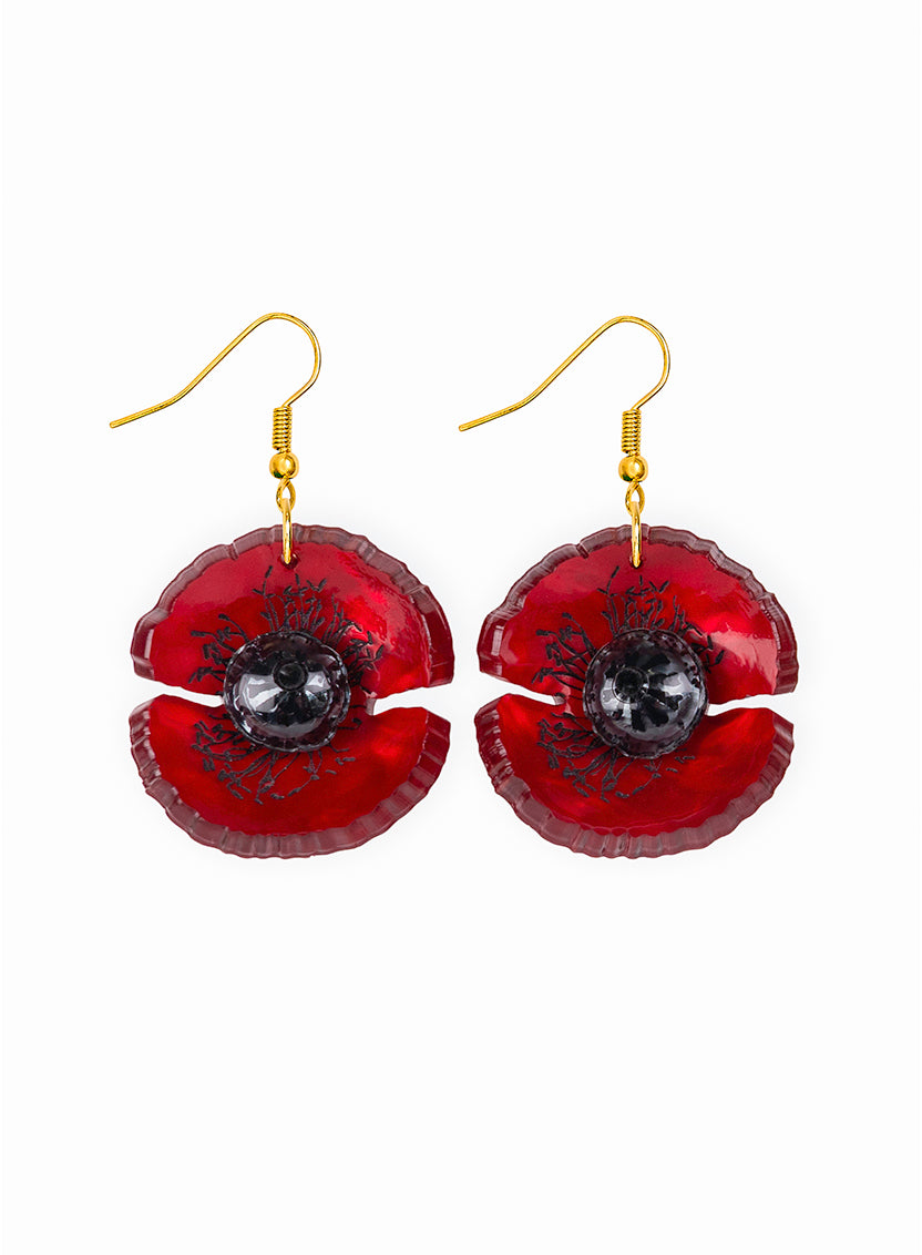 Wild Poppy Earrings