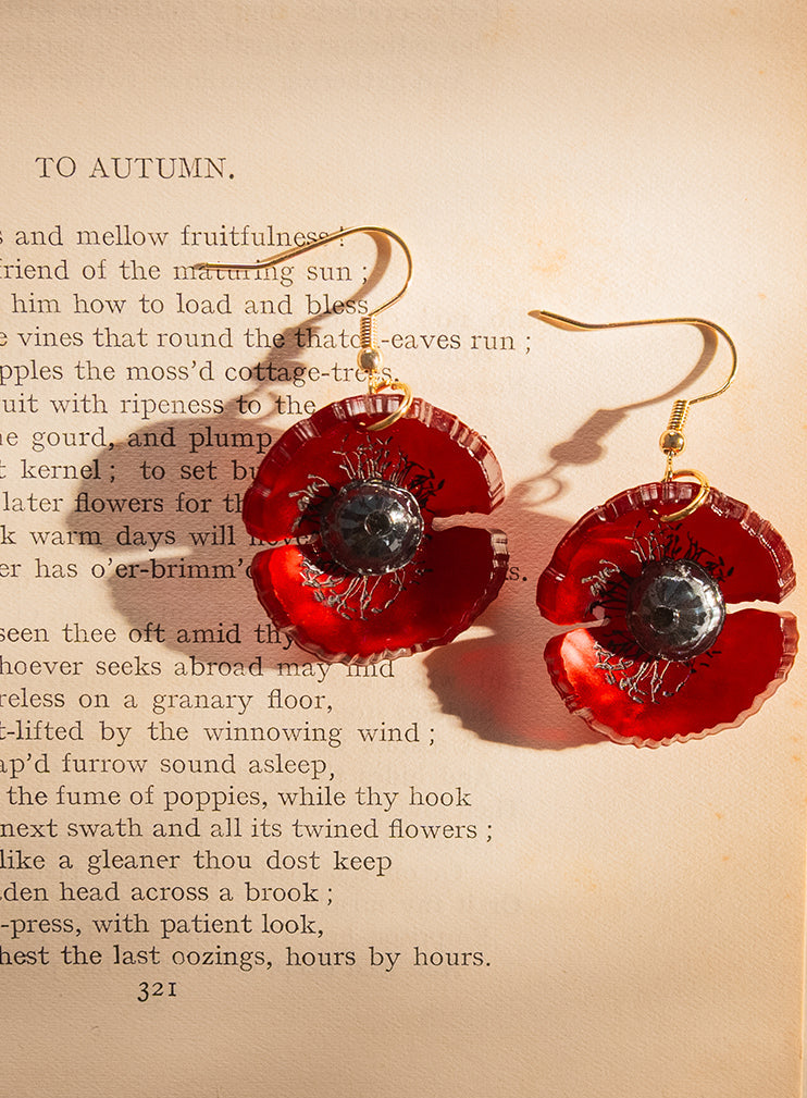 Wild Poppy Earrings