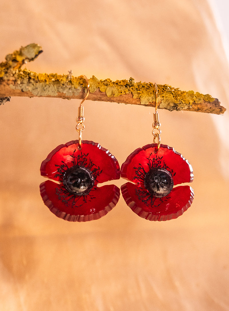Wild Poppy Earrings