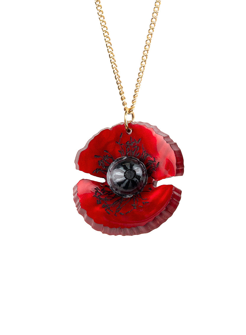 Wild Poppy Pendant