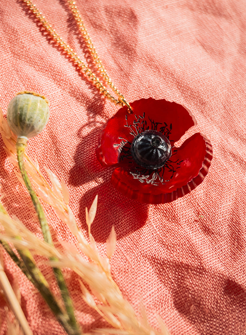 Wild Poppy Pendant