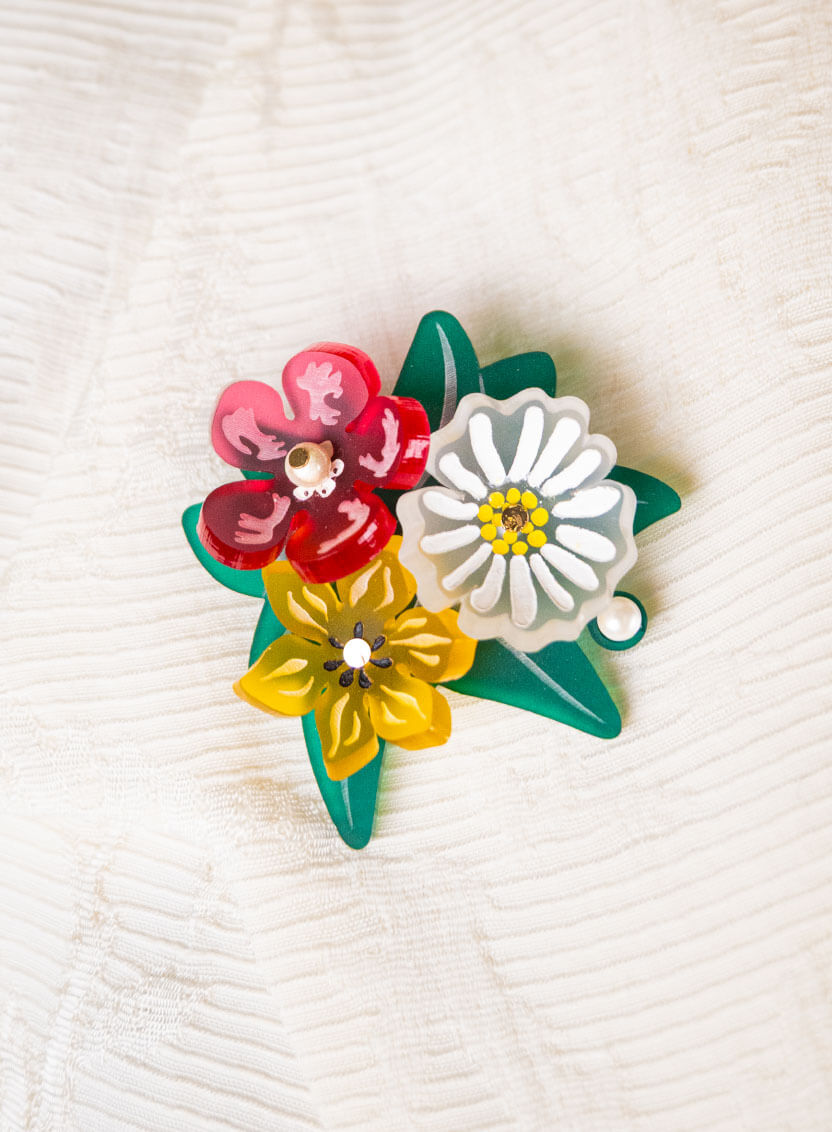 Primavera Flowers Brooch