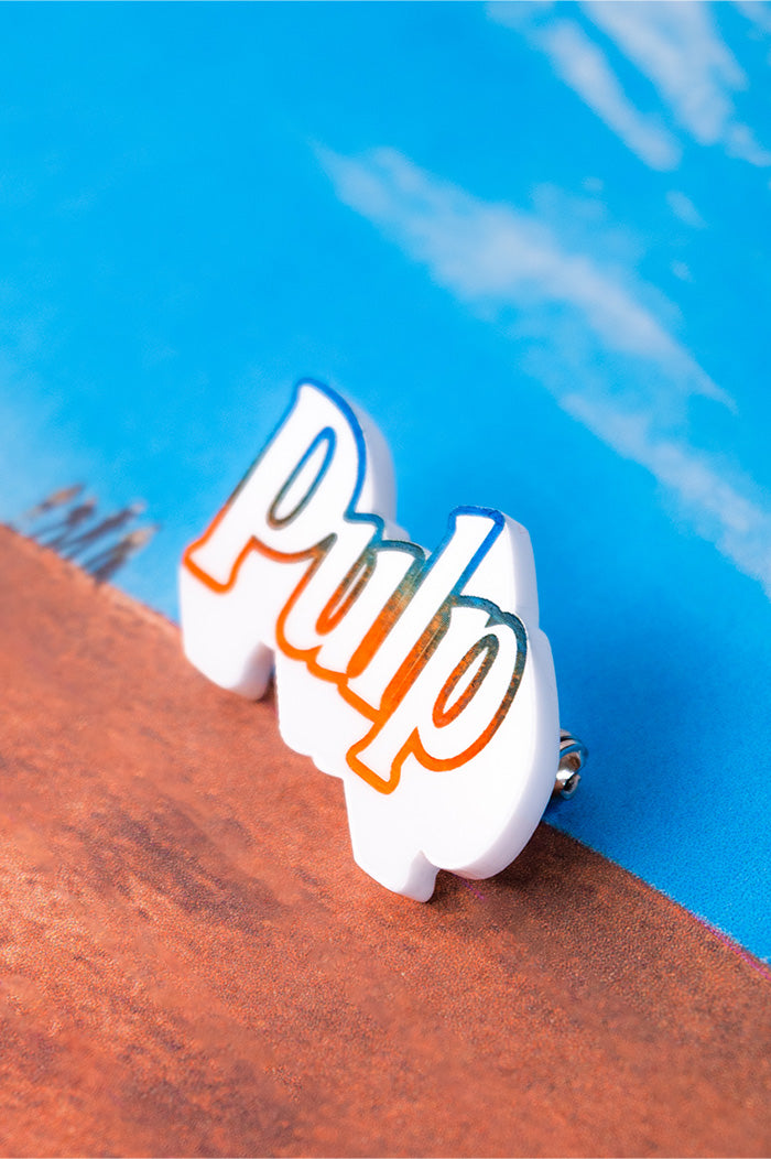 Pulp Brooch White