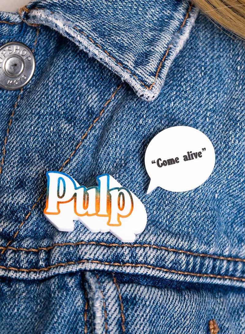 Pulp Brooch White