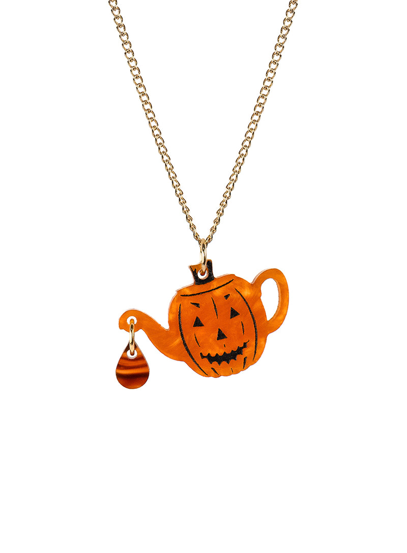 Pumpkin Spice Teapot Pendant