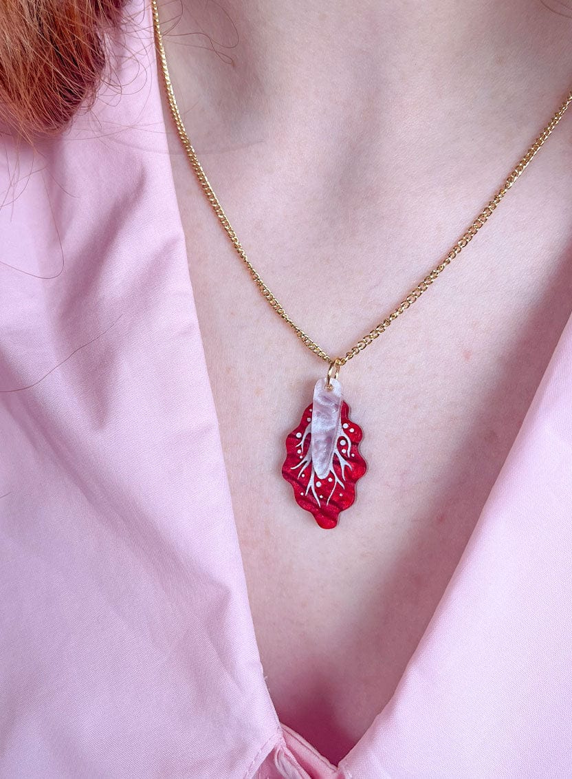Tatty Devine Radicchio Leaf Pendant