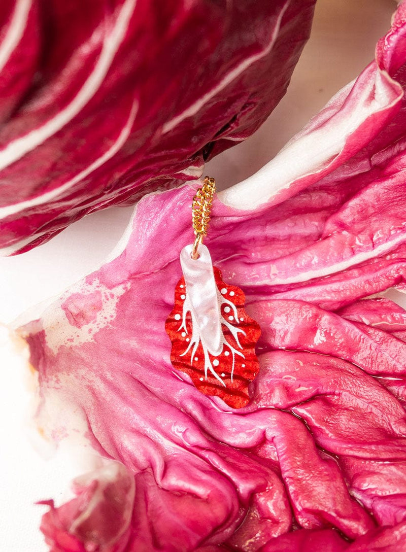 Tatty Devine Radicchio Leaf Pendant