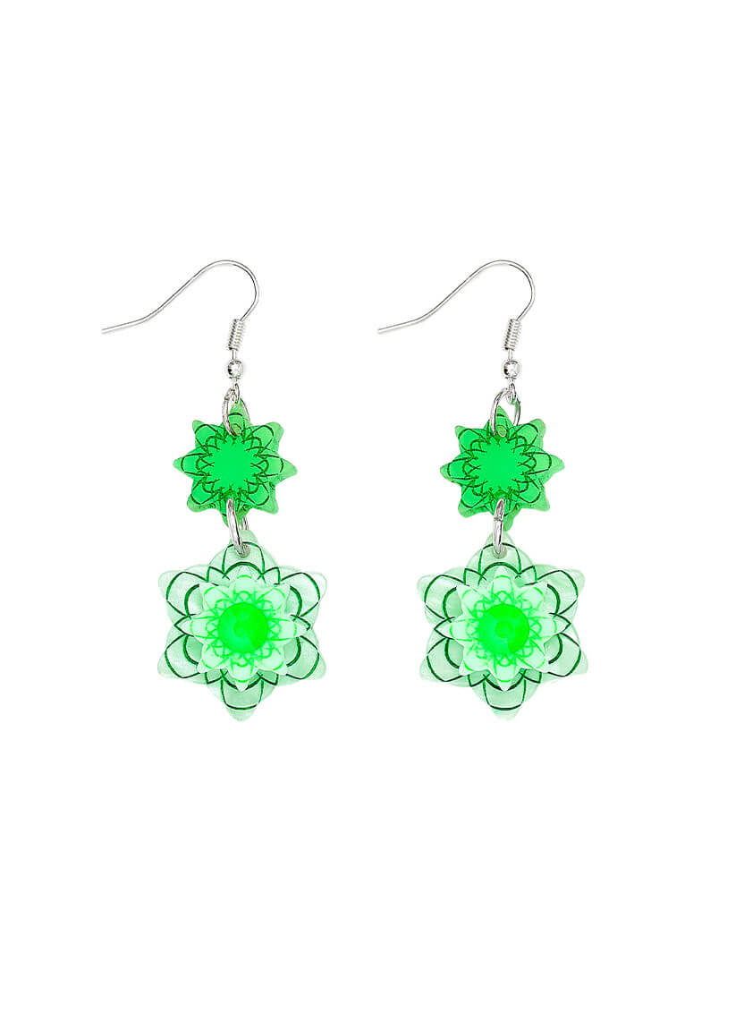 Radium Atom Earrings Glow in the Dark Tatty Devine Tatty Devine