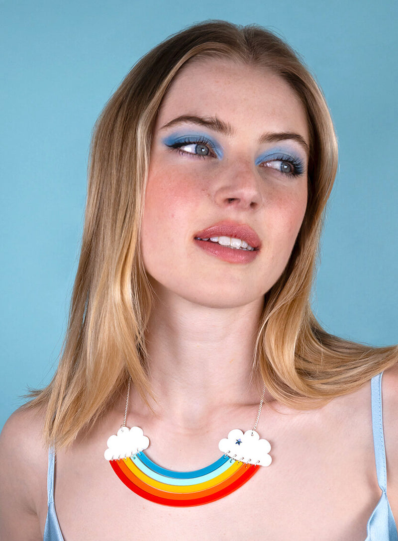 Head In The Clouds Rainbow Necklace