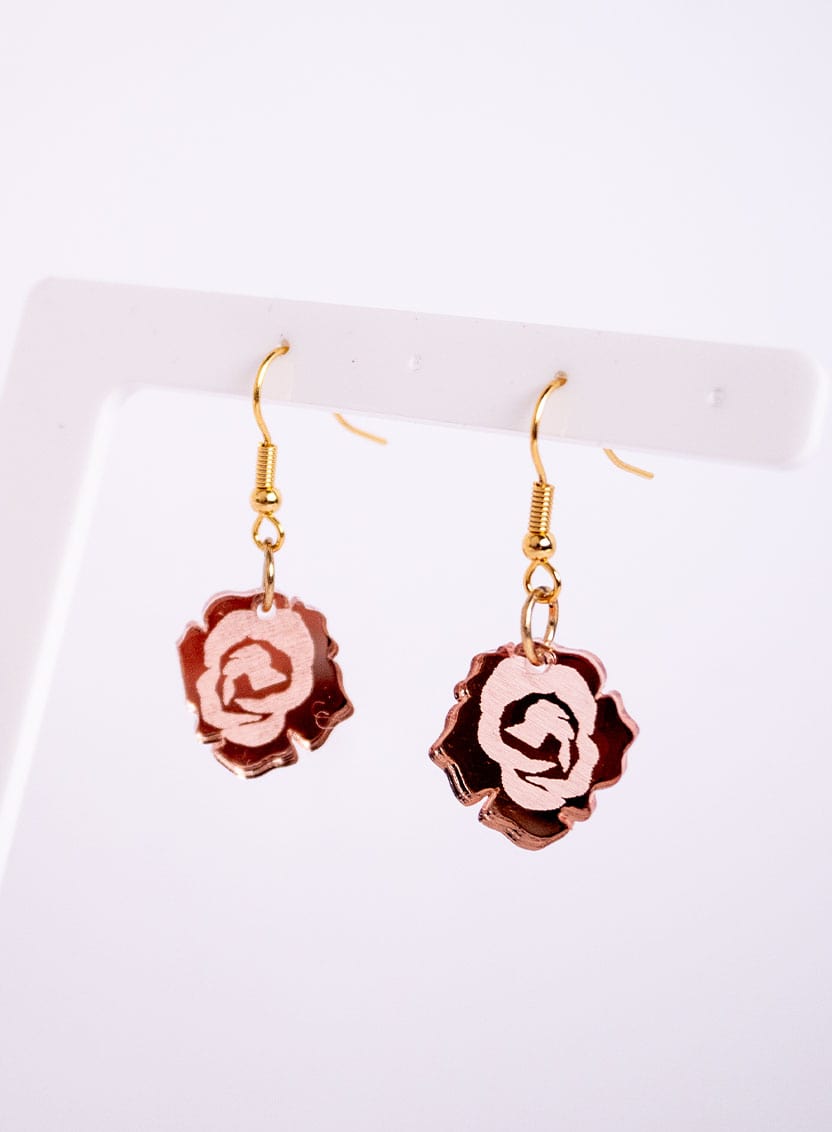 Tatty Devine Rose Flower Charm Earrings