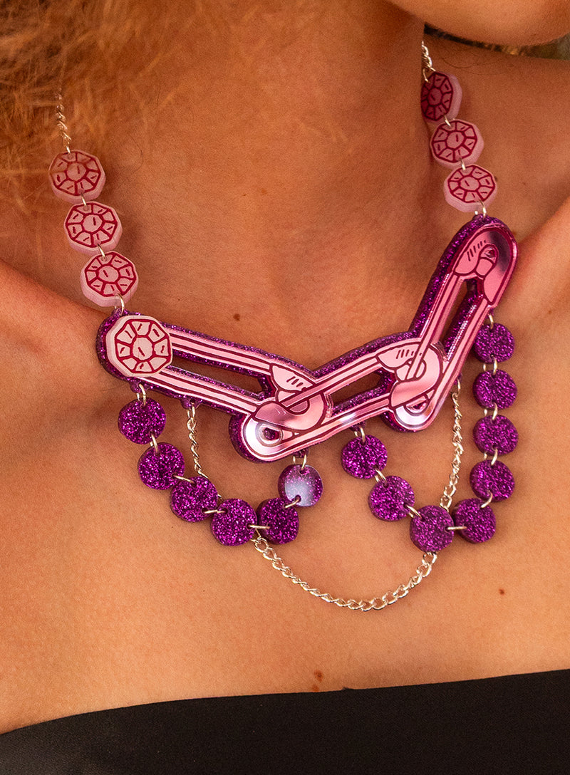 Safety Pin Statement Necklace