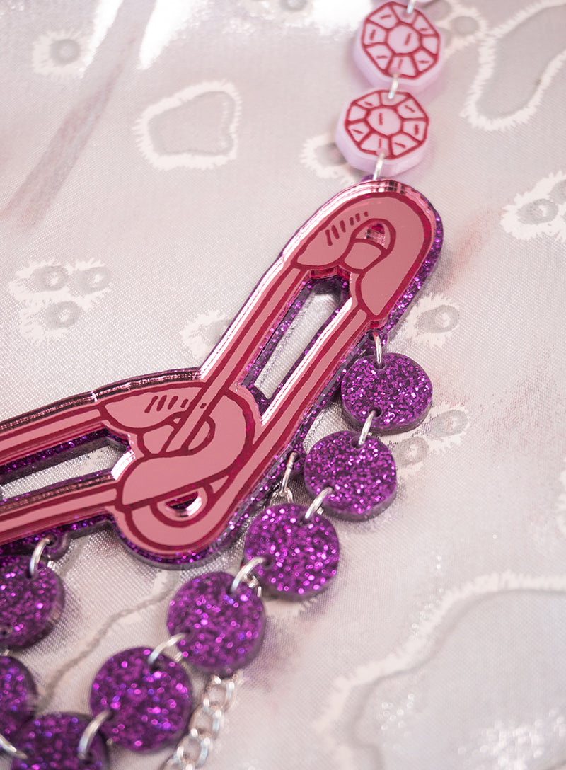 Safety Pin Statement Necklace