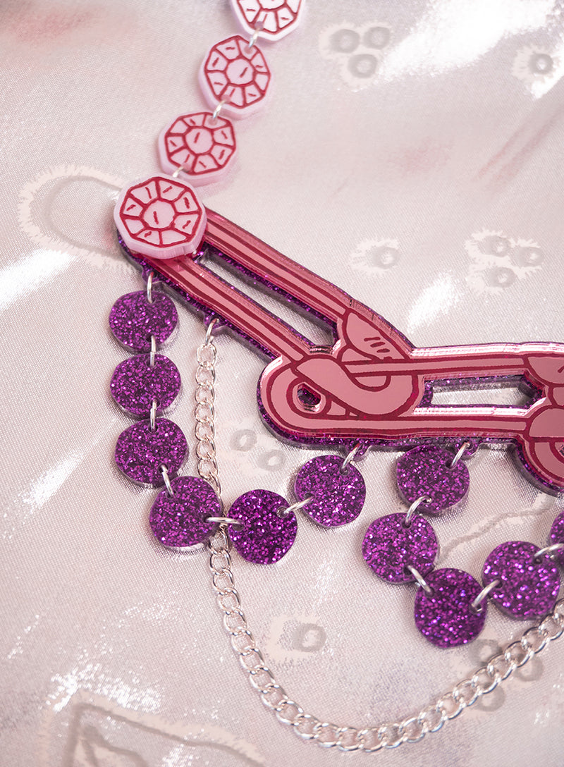 Safety Pin Statement Necklace