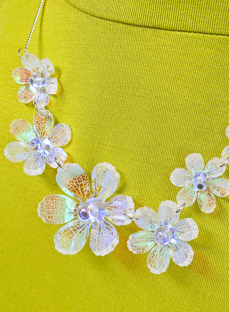 Skeleton Flower Necklace
