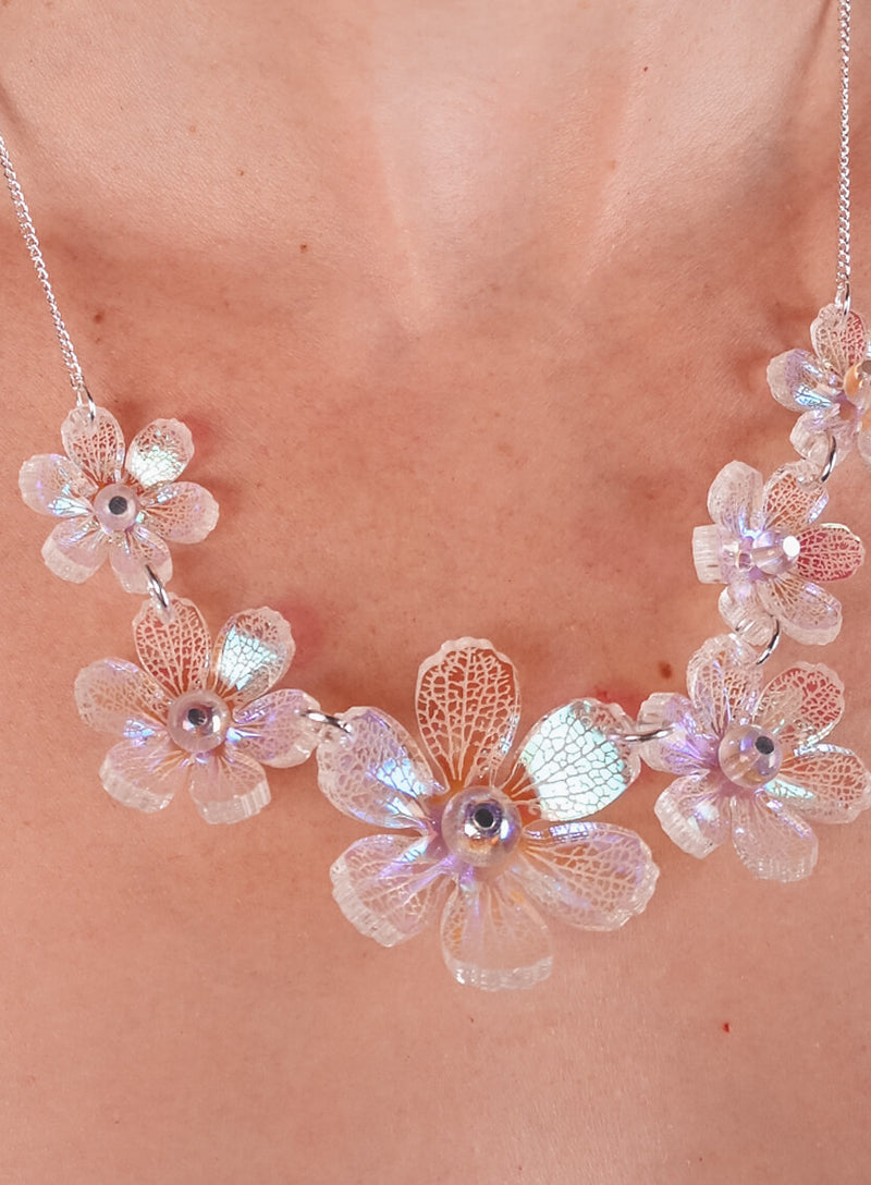 Skeleton Flower Necklace