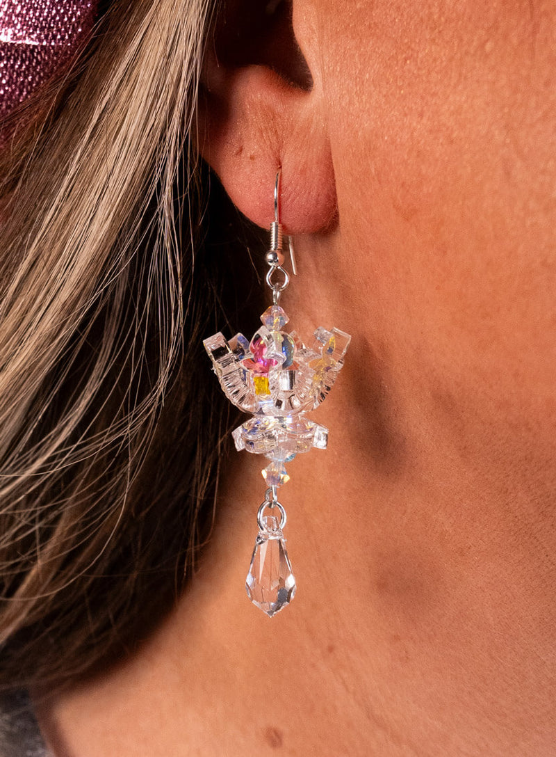 Small Chandelier Earrings Iridescent