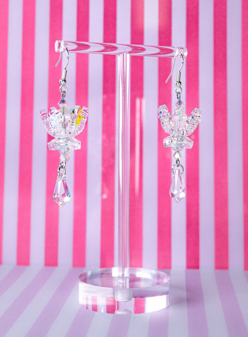 Small Chandelier Earrings Iridescent