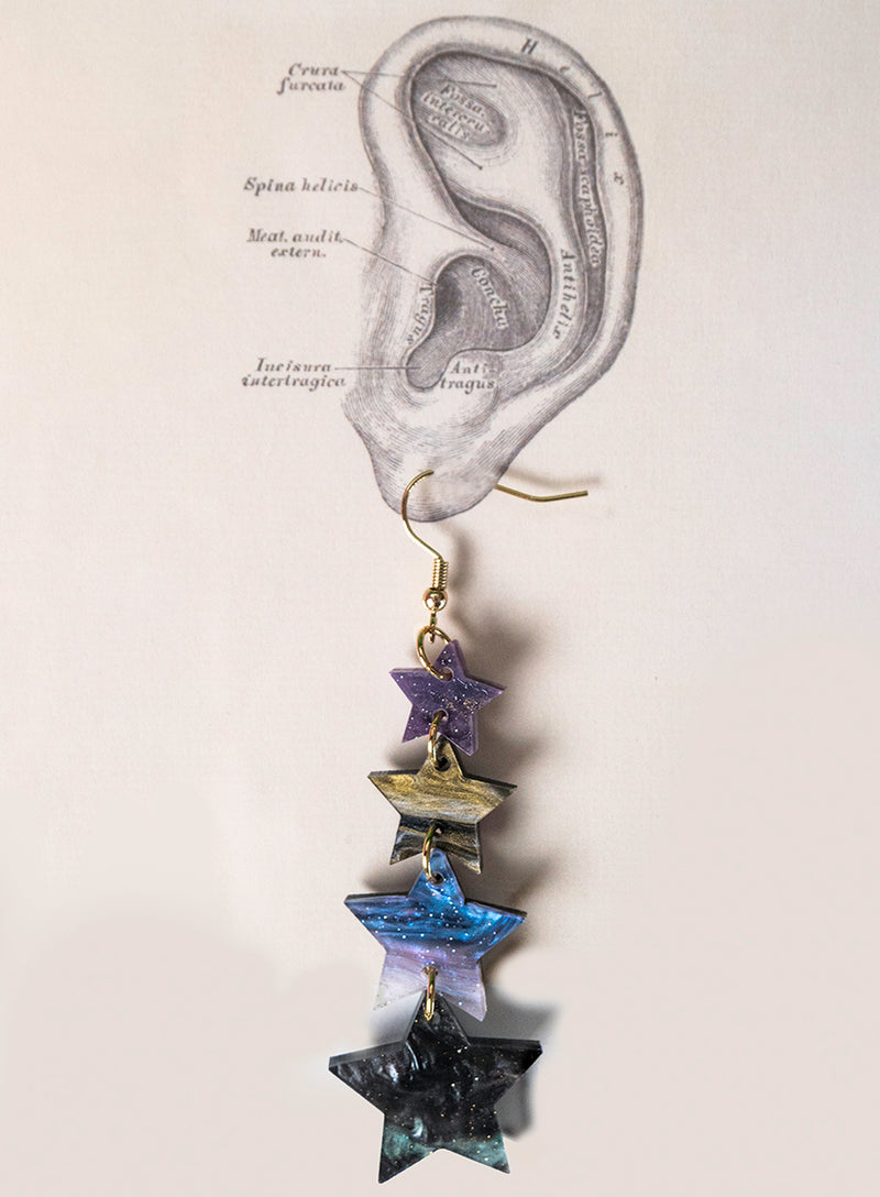 Super Star Earrings - Galaxy Swirl