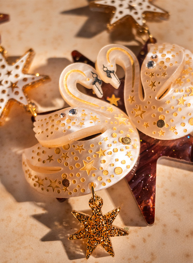 Enchanted Swans Necklace