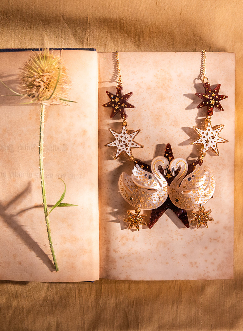 Enchanted Swans Necklace
