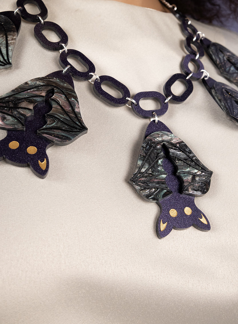 Vampire Bat Statement Necklace