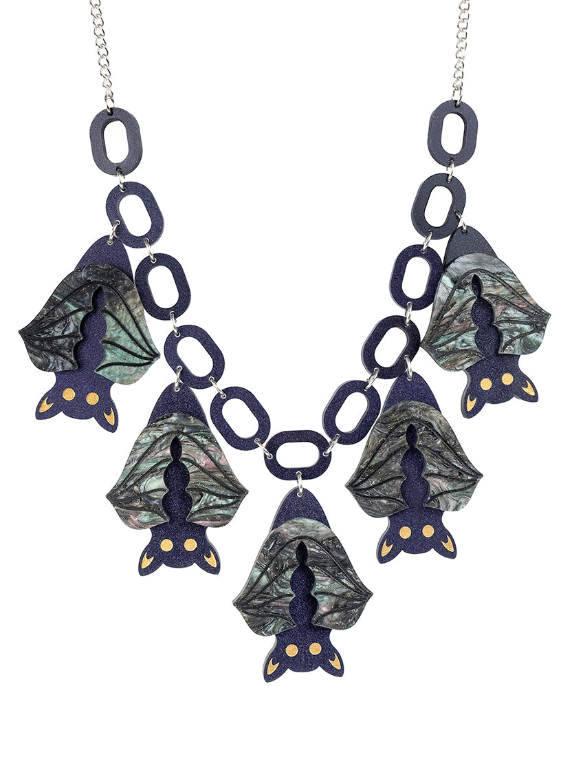 Vampire Bat Statement Necklace