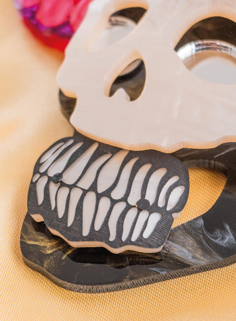 Vanitas Skulls Necklace Flatlay