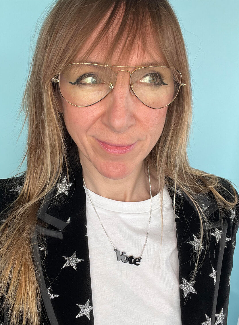 Vote Necklace - Recycled Black