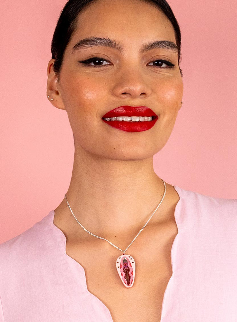 Vulva Necklace - Pink