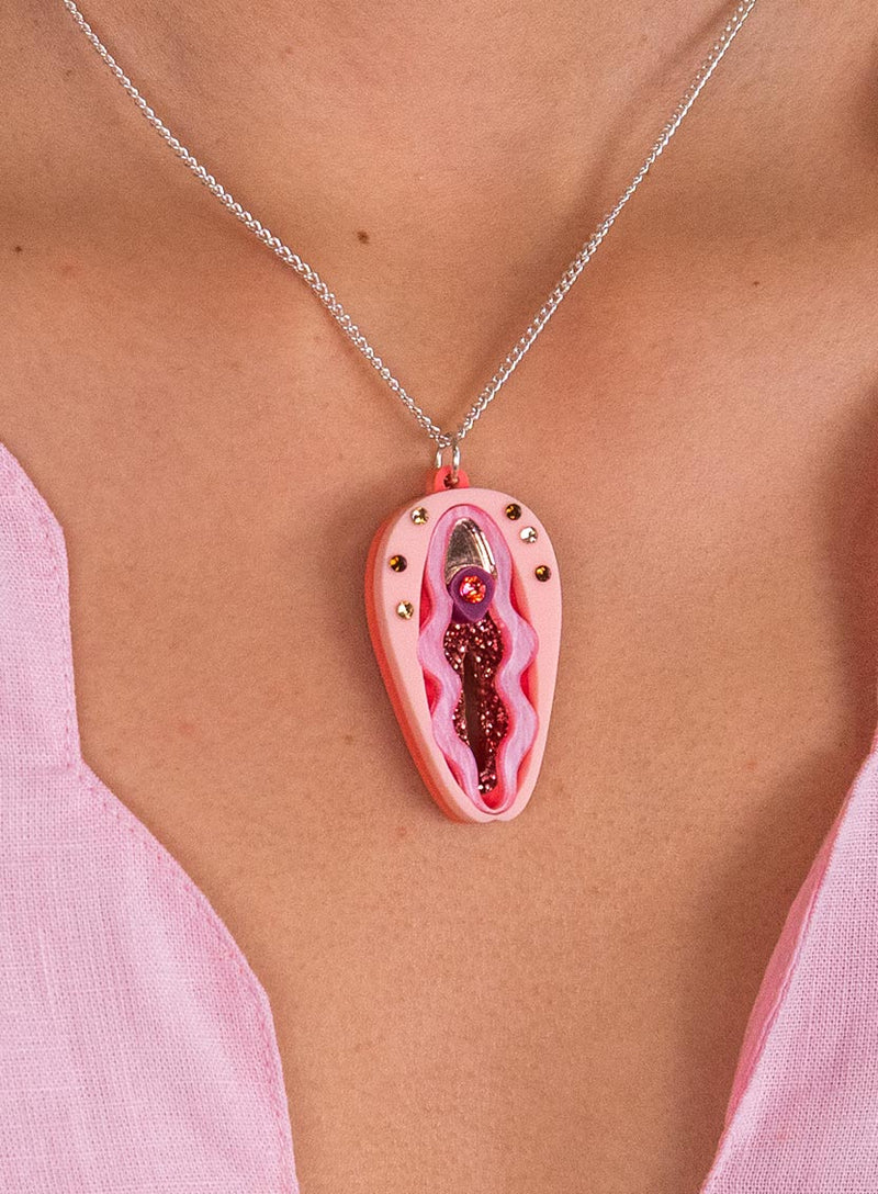 Vulva Necklace - Pink