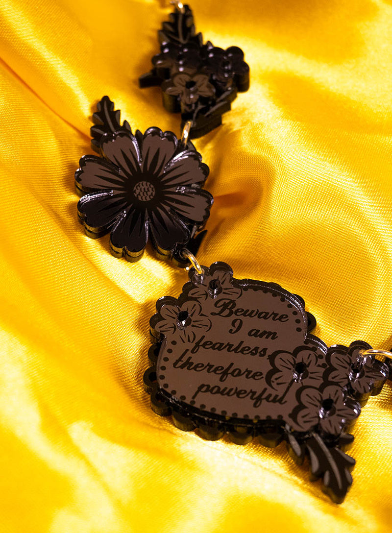 Whitby Jet Cameo Link Necklace