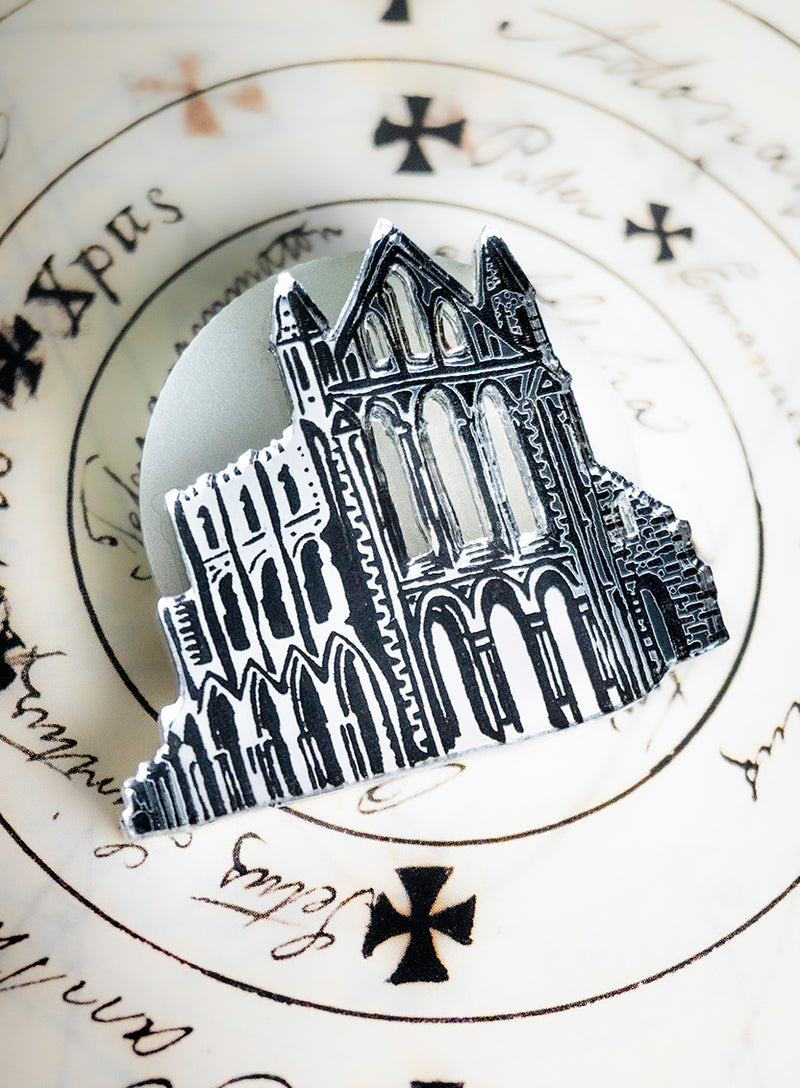 Whitby Abbey Brooch - Glow in the Dark
