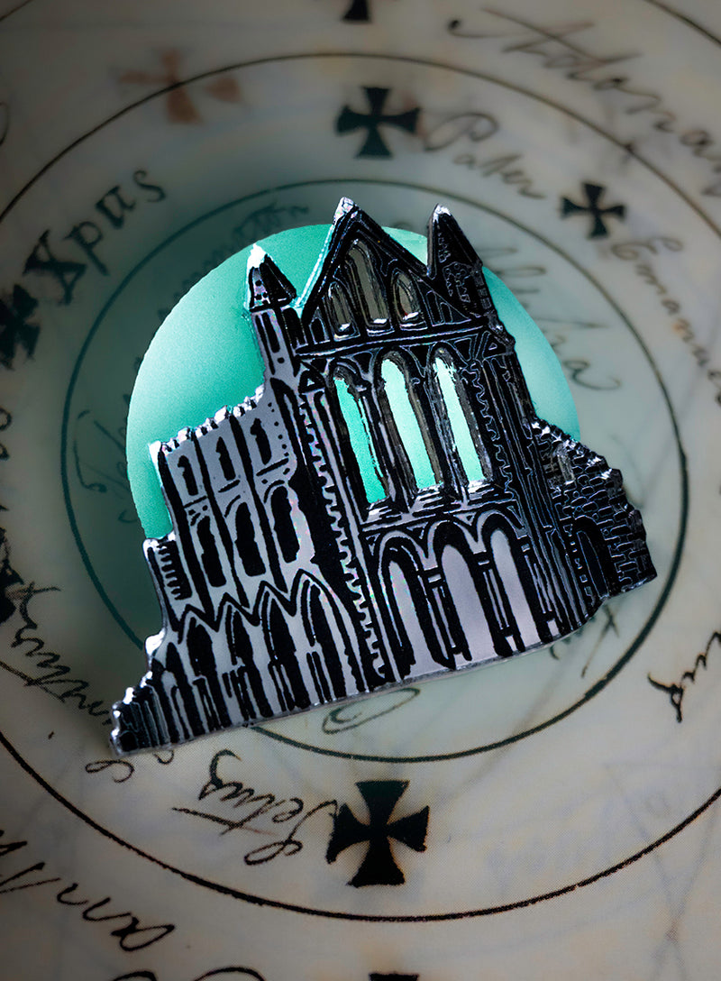 Whitby Abbey Brooch - Glow in the Dark