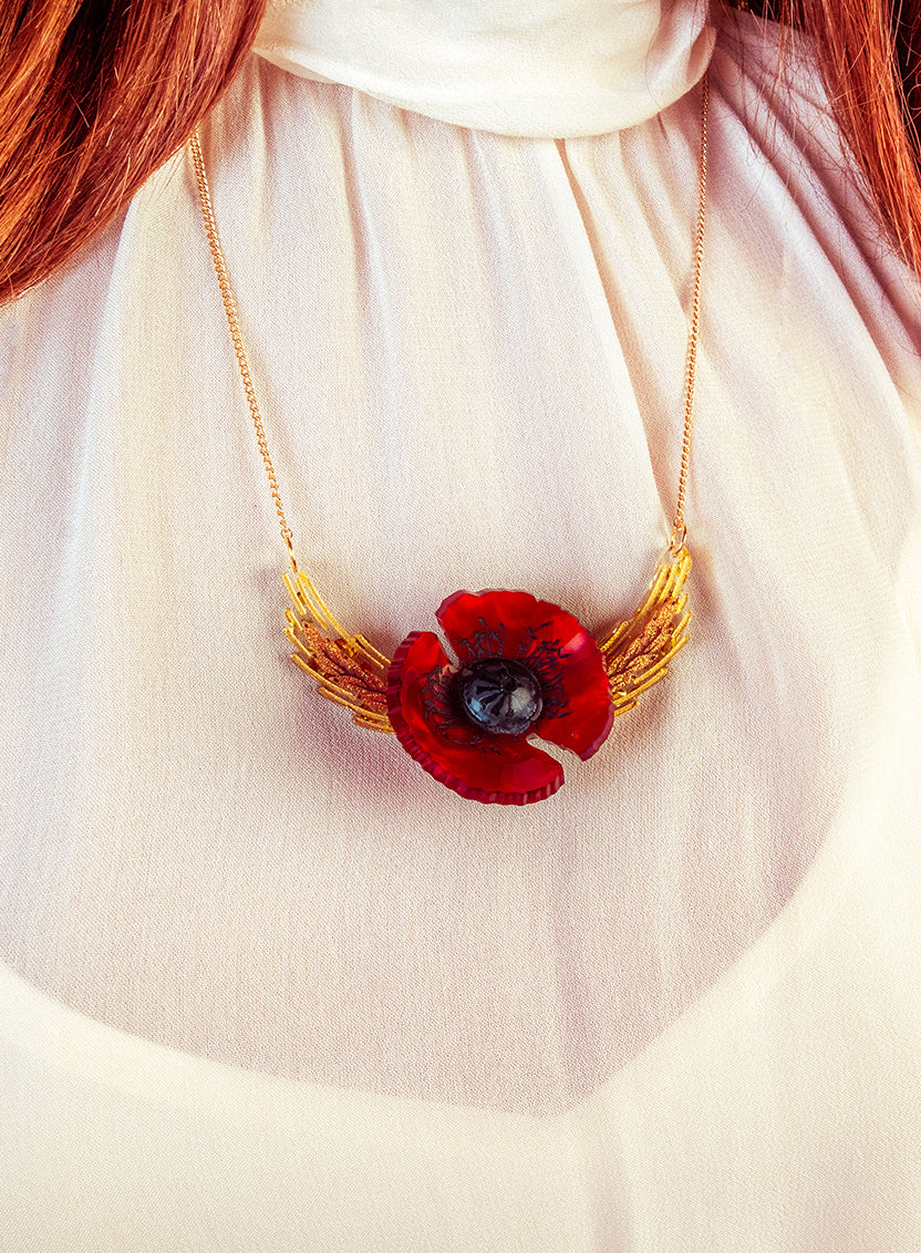 Wild Poppy Small Necklace