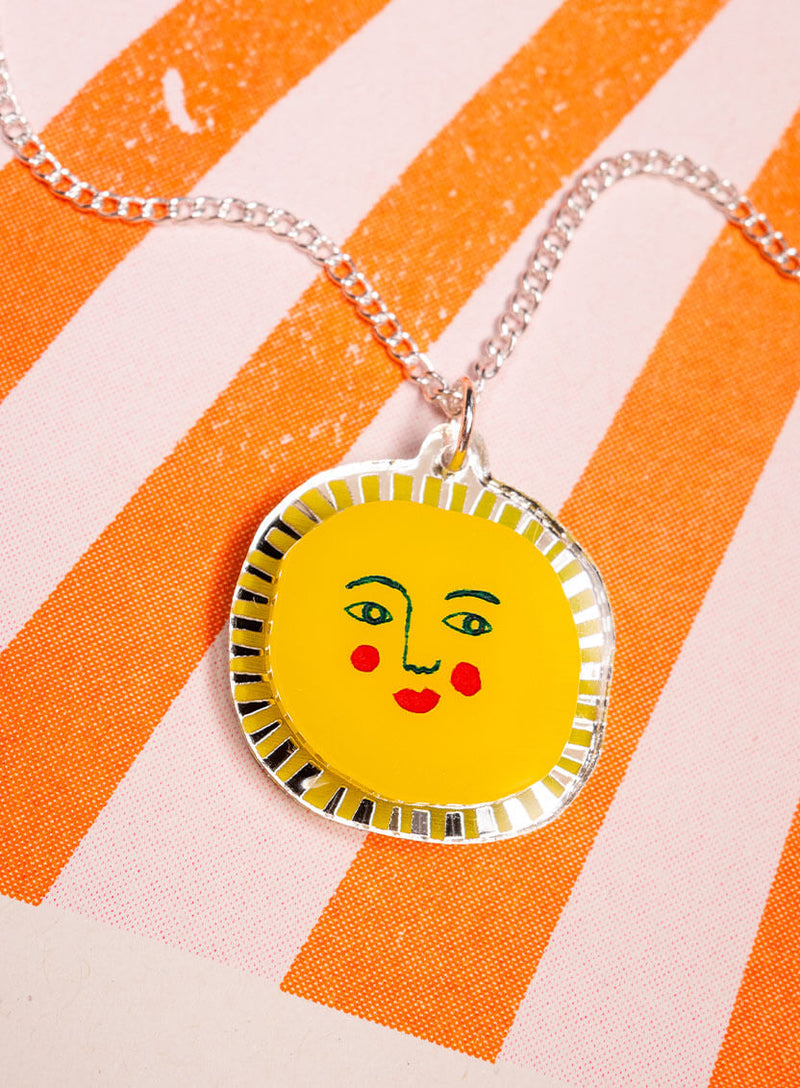 You Are My Sunshine Pendant - Sun Necklace