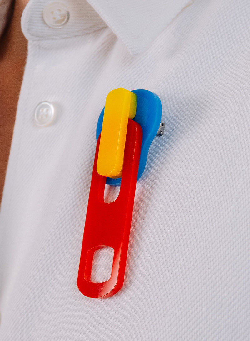 Zip Brooch - Primary