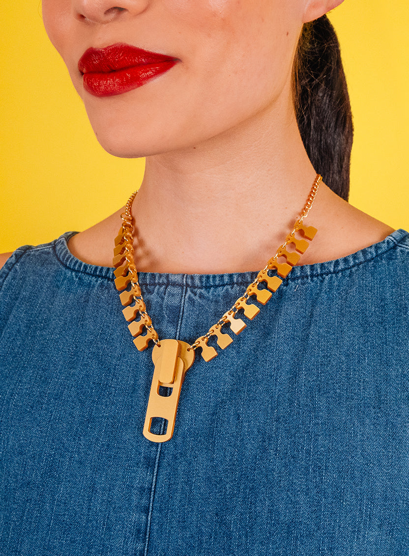 Zip Necklace - Gold