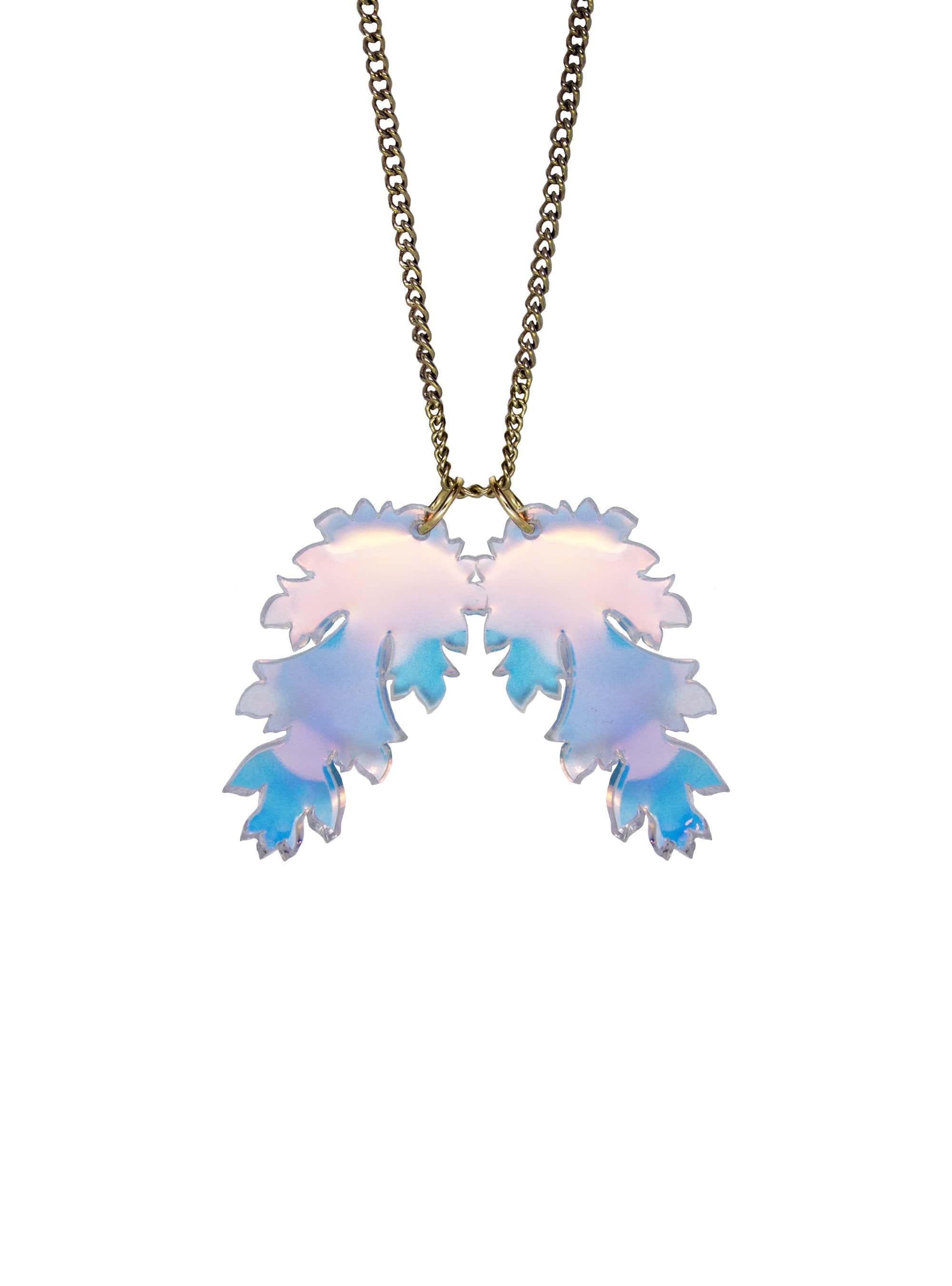 Tatty Devine Acanthus Leaf Necklace - Iridescent