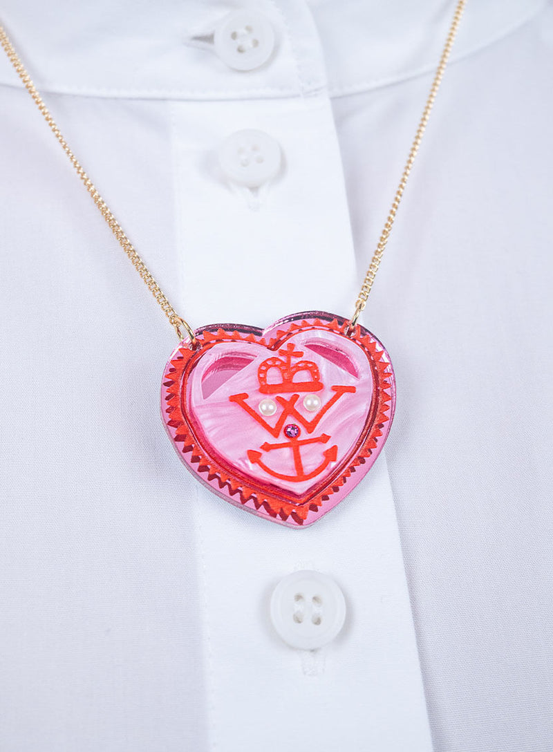 Alan Measles Heart Necklace