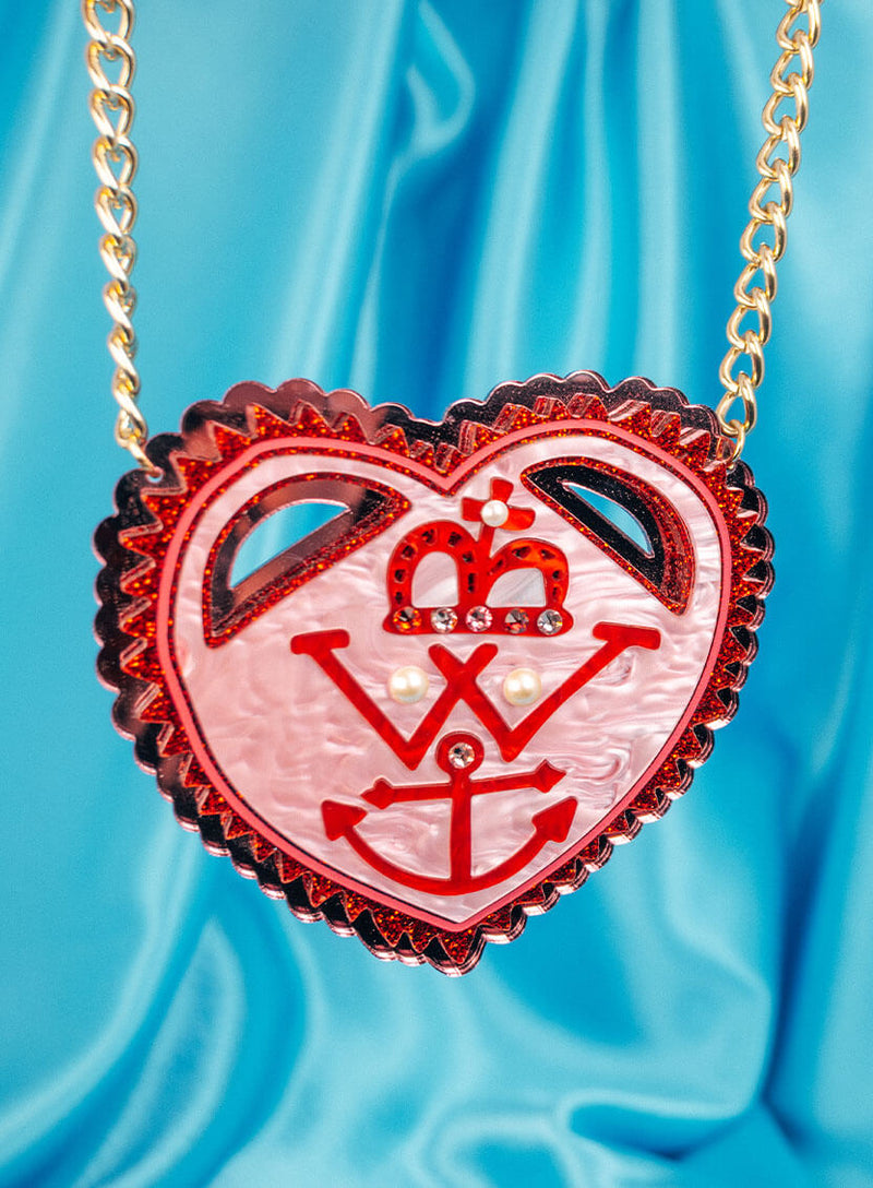 Alan Measles Heart Statement Necklace