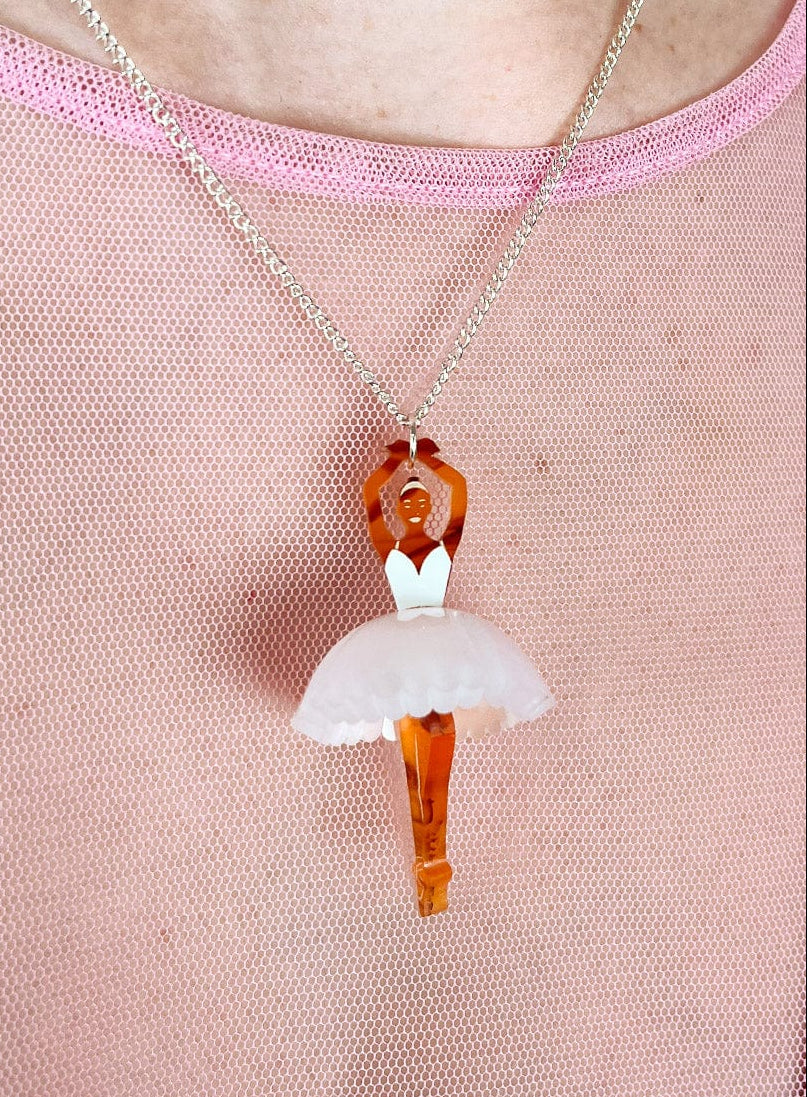 Tatty Devine Ballerina Pendant - Pearl White