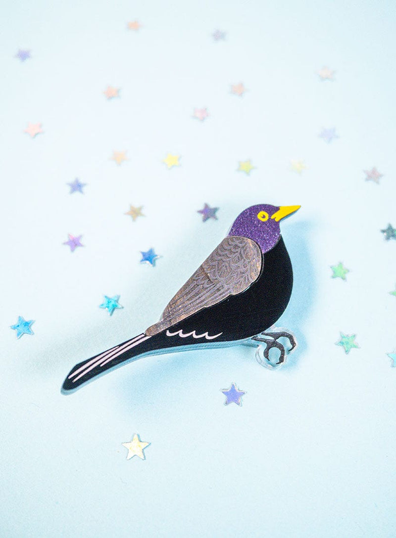 Tatty Devine Blackbird Brooch